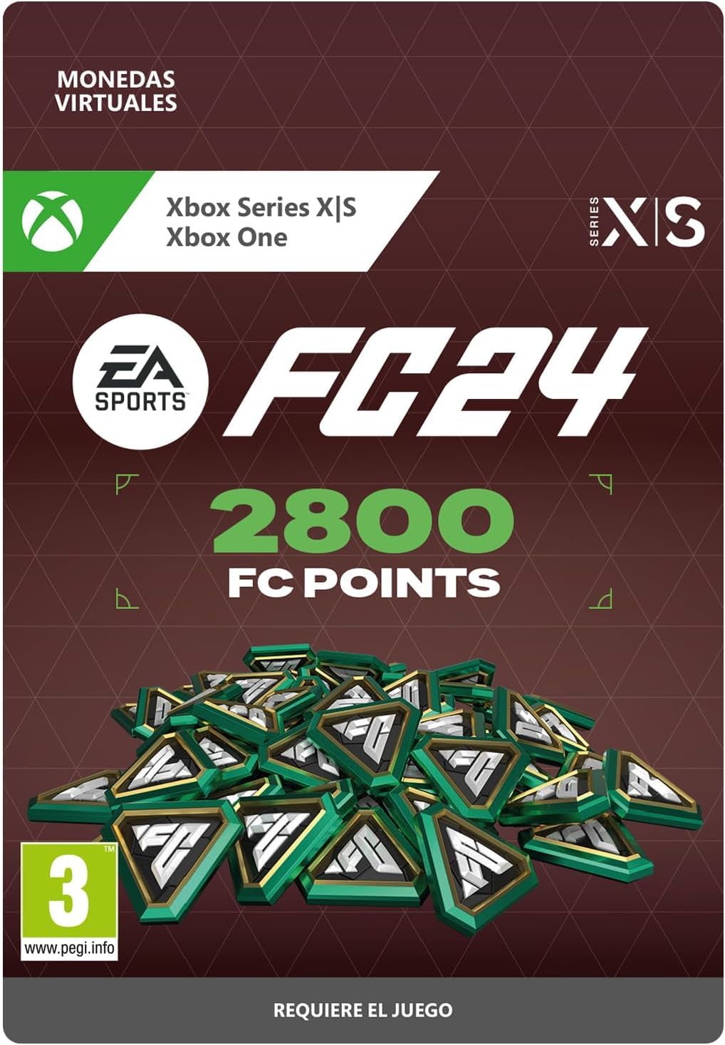 EA SPORTS FC 24 1050 Ultimate Team Points, Xbox Code por email, 2800
