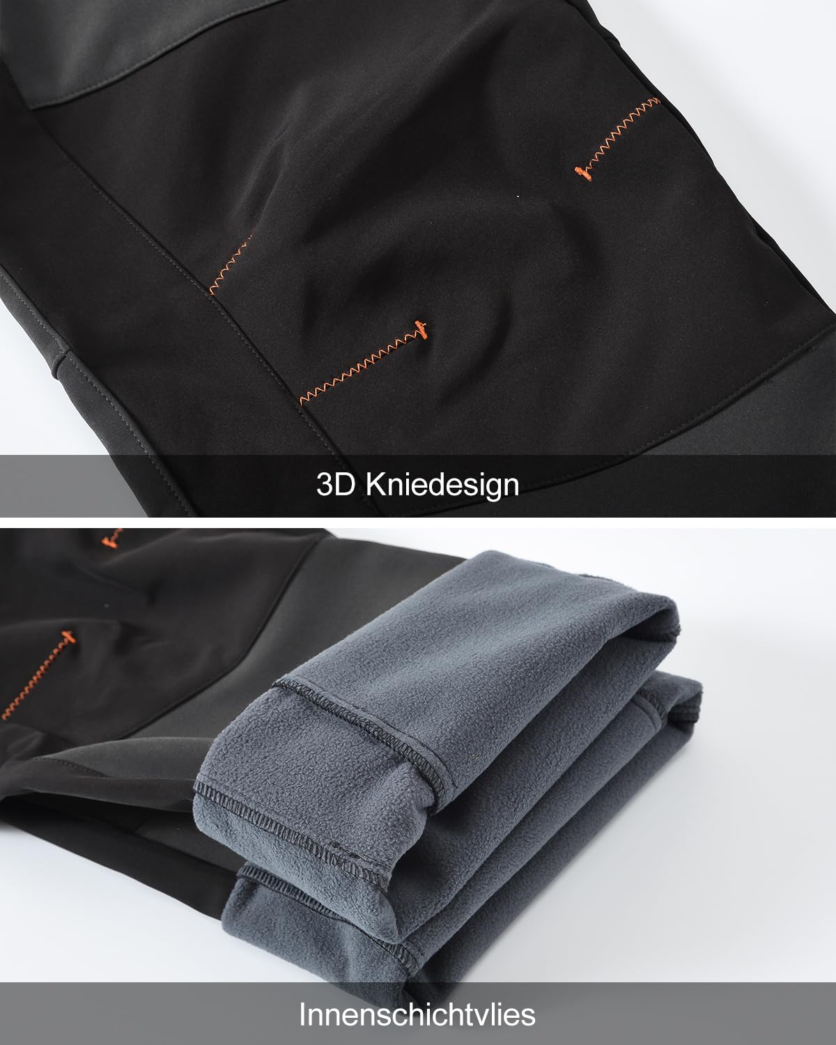 YSENTO Pantaloni da trekking da uomo, impermeabili, in softshell, antivento, con calda imbottitura, per lo snowboard, per l'inverno