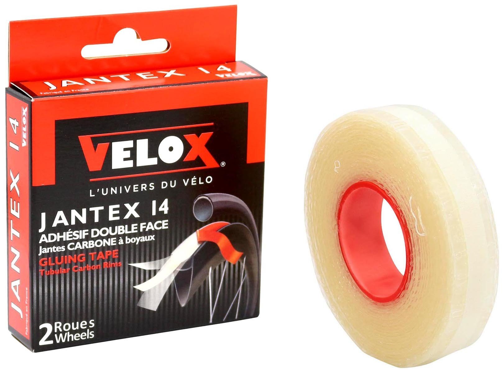 Velox Jantex 14 Double Sided Carbon Rim Tubular Tape, Transparent, 18mm