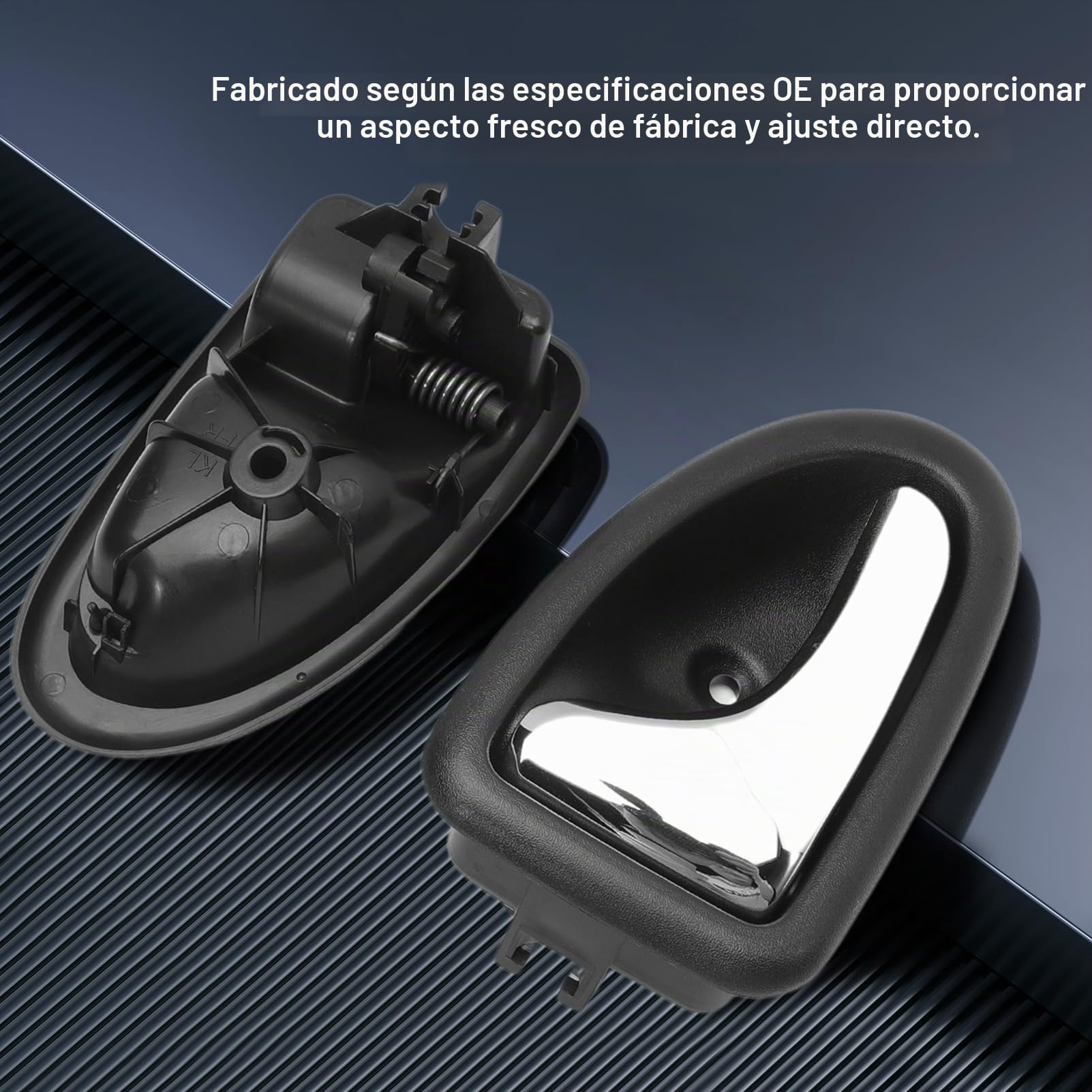 Manija Puerta Cubierta Manija Puerta Interior Tapa Manija Tirador Puerta Automóvil para Renault Clio 2 Mégane I Scenic 8200915599 8200915598 (1 par)