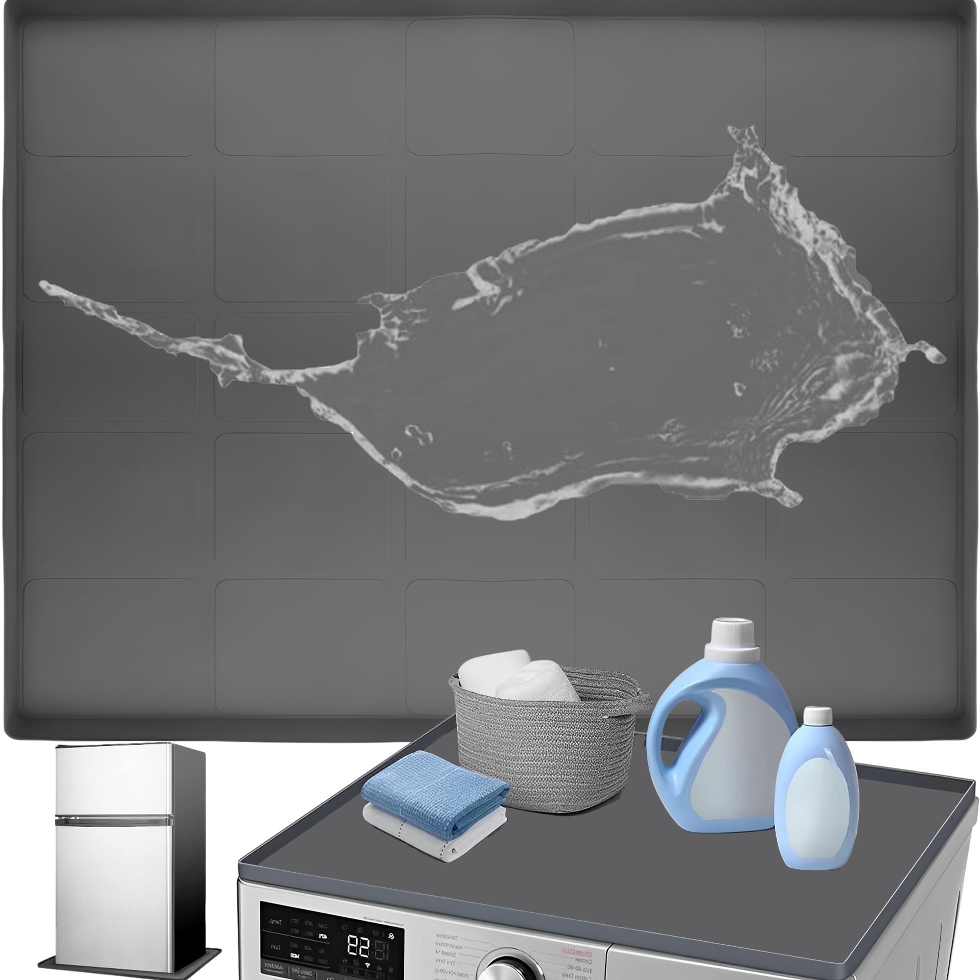 Alfombrilla Para Refrigerador, Tapete De Silicona Multifunción, Mini Nevera, Mini Refrigerador, Protector Suelo Cafetera Pequeña, Protector De Suelo Suave Para Debajo Del Refrigerador