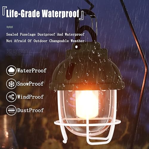 Miniatura 3 de Luz de campamento, linternas LED para tienda, luz recargable IPX4, luces impermeables, 3 colores, 7 modos de luz, linternas de supervivencia,