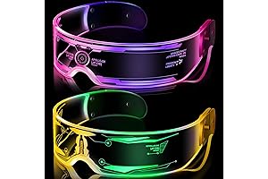Futuristic LED Visor Glasses: Illuminate Your Nights with Style and Function