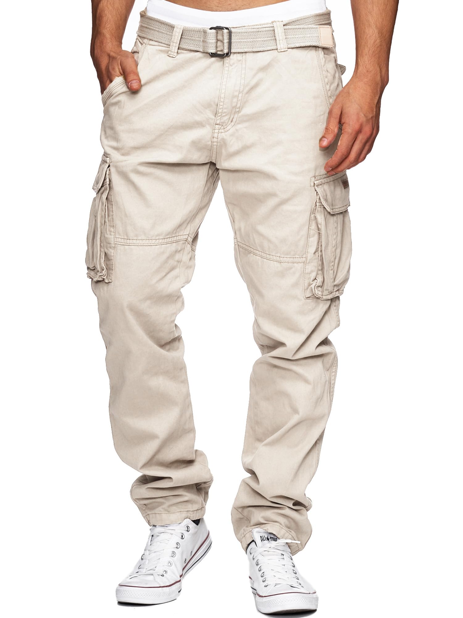 Indicode Herren Cargohose Herren Cargohose Outdoorhose Fog, 3XL