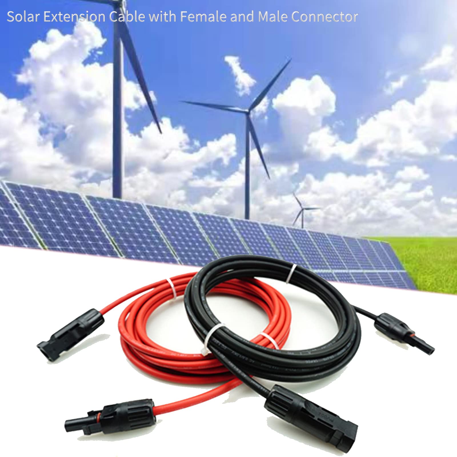 BougeRV 2 Pares De Conectores Solares Y Raa Paralelo Adaptador Cable Cable Enchufe Kit De