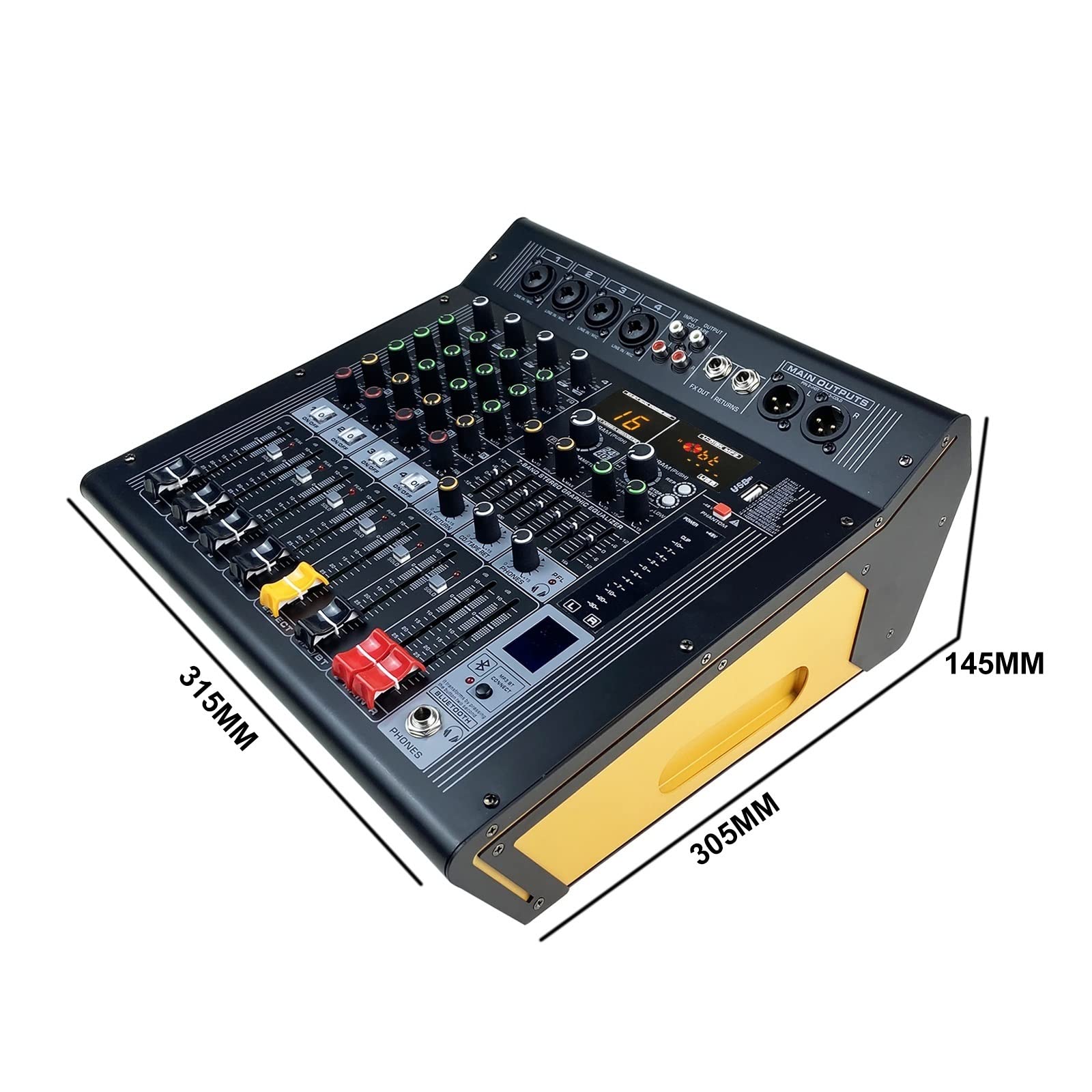 Mezclador de DJ, Consola mezcladora Digital profesional, equipo de música, mezclador de Dj de estudio, sonido con amplificador, Decks de DJ