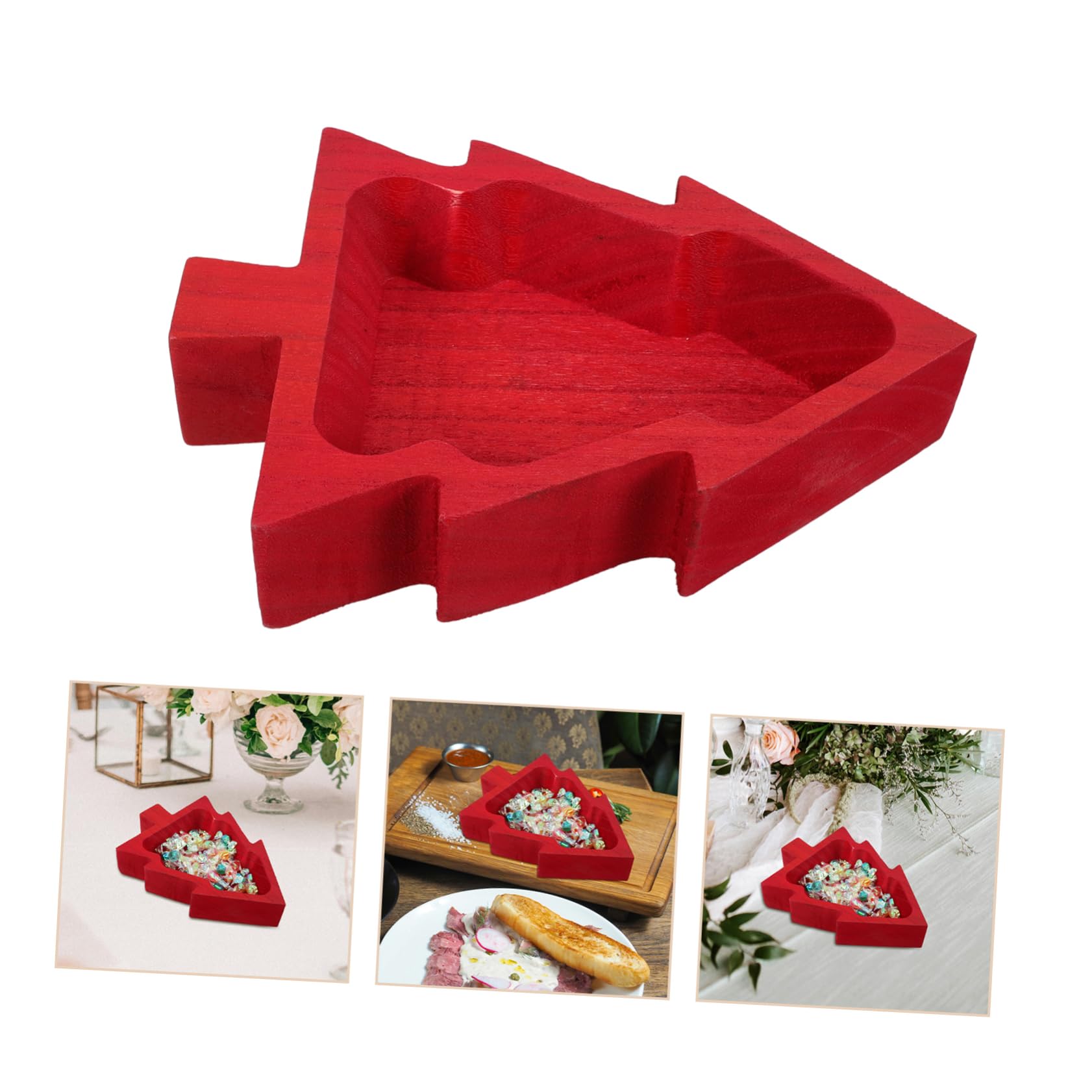 TOPBATHY Plato de Árbol de Navidad Bandeja para Frutas Forma de Árbol de Navidad Plato para Postres Bandeja Creativa para Aperitivos para Uso Eventos