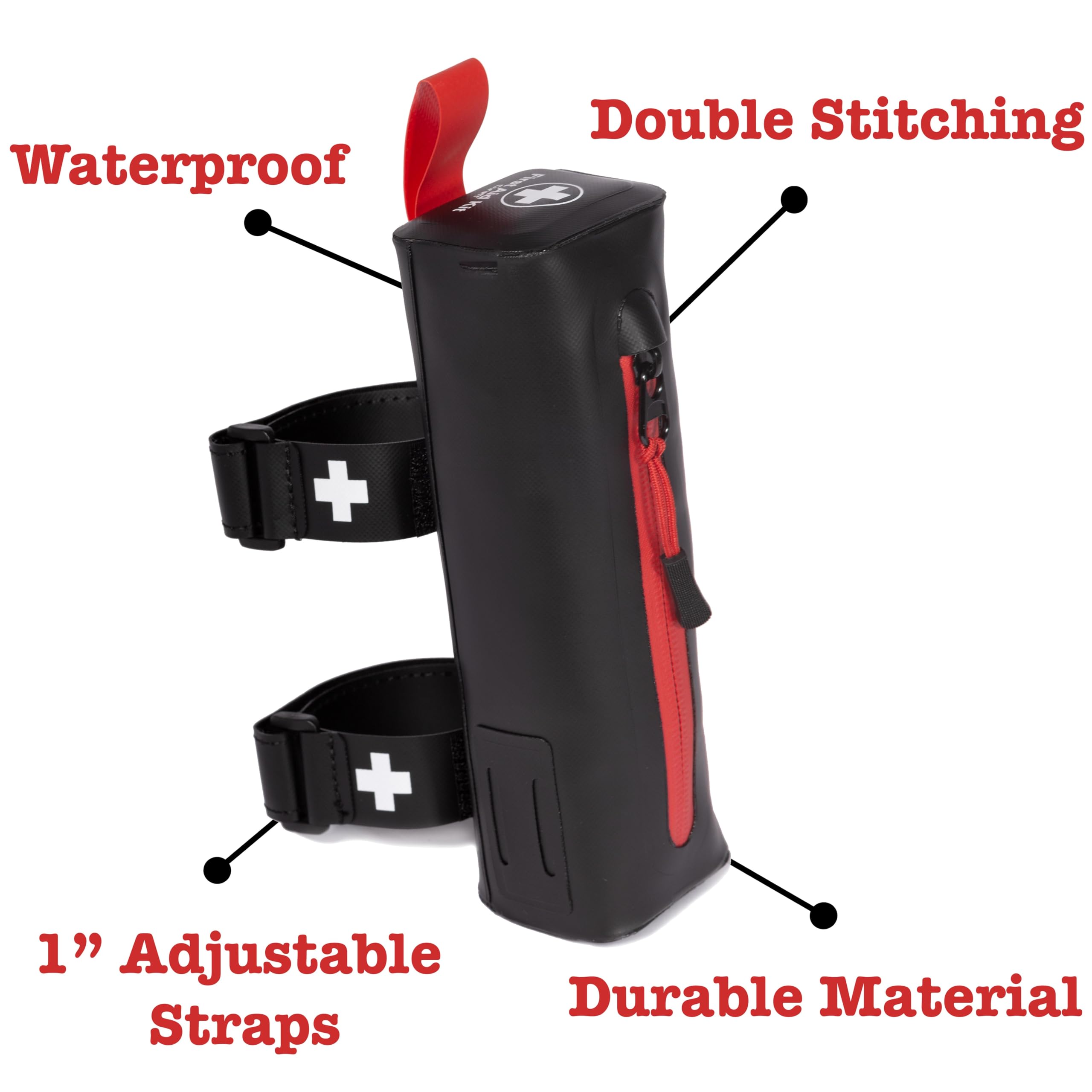 Kit de primeros auxilios para ciclista, compacto y resistente al agua, accesorio esencial para traumas y emergencias
