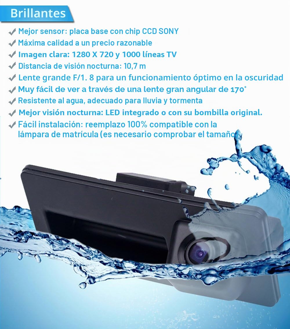 Cámara Reversible Impermeable de la cámara de inversión de la manija del Tronco de la visión Nocturna para 3 Series 5 Series X5 X1 X6 E39 E46 E53 E82 E84 E88 E90 E91 E92 E93 E60 E70 E71