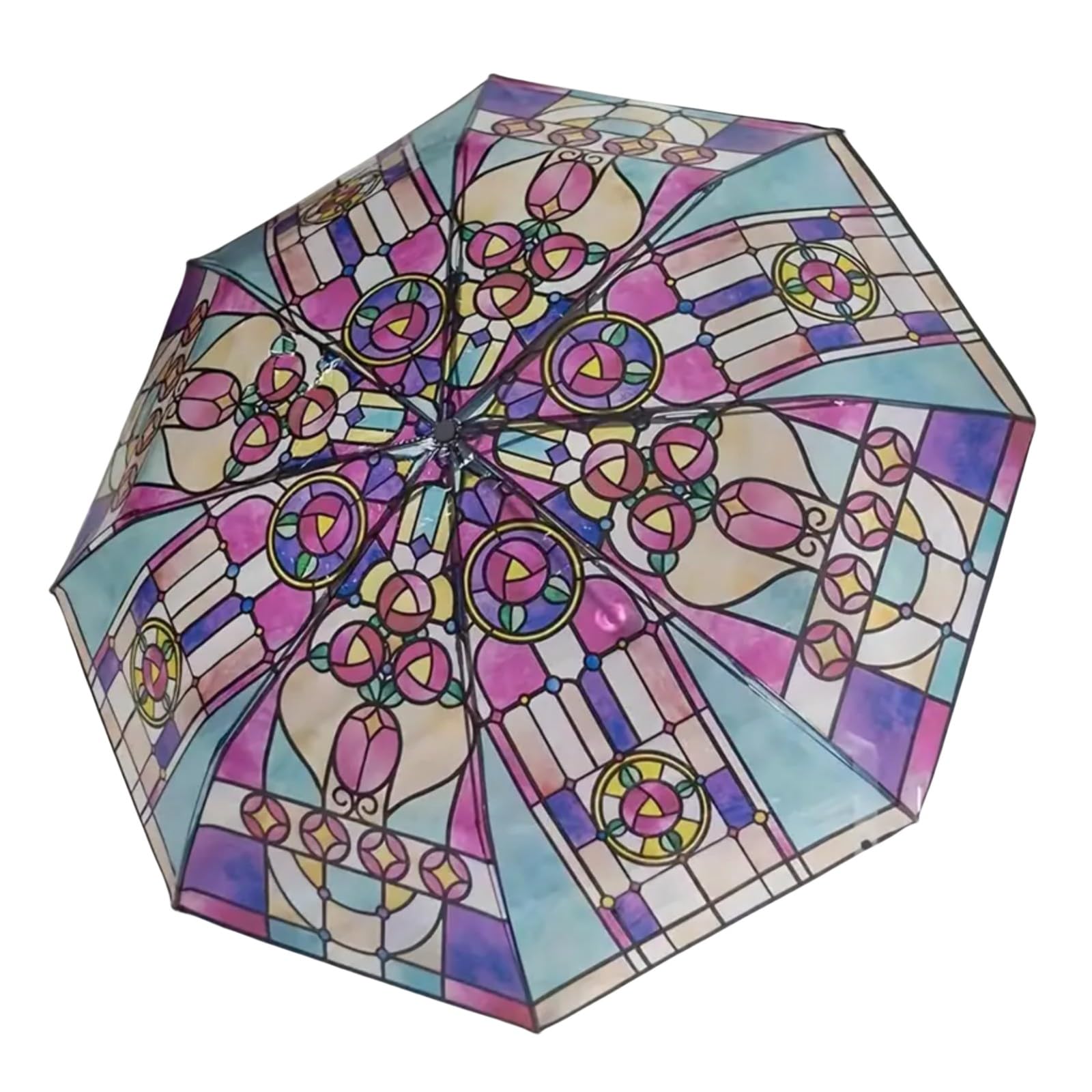 XiranYien Butterfly Clear Umbrella Women Elegant Unique Automatic Open Close Transparent Umbrella with Easy Grip Handle Travel Folding Umbrella