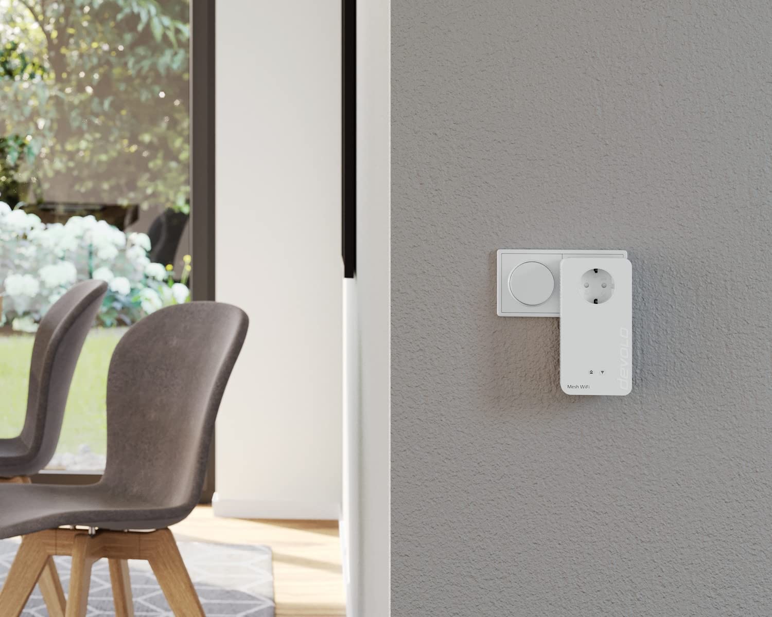 devolo Magic 2 WiFi 5 (ac) Zestaw multiroom: 3x adaptery PowerLine WiFi, gniazdo Gigogne (2400 Mbits, 5x porty Gigabit Ethernet) idealne do pracy i przesyłania strumieniowego, wtyczka francuska