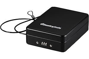SentrySafe Small Lock Box with Combination, College/Dorm Safe Secures Money, Passport, Jewelry