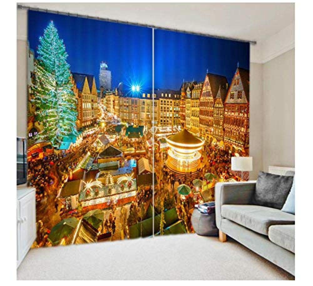 ZKHOME Printing 3D Blackout Curtains Modern Ord Italy Relox Bedroom Living Room Hotel Drapes Cortinas Para Sala -(H) 215x(W) 260CM