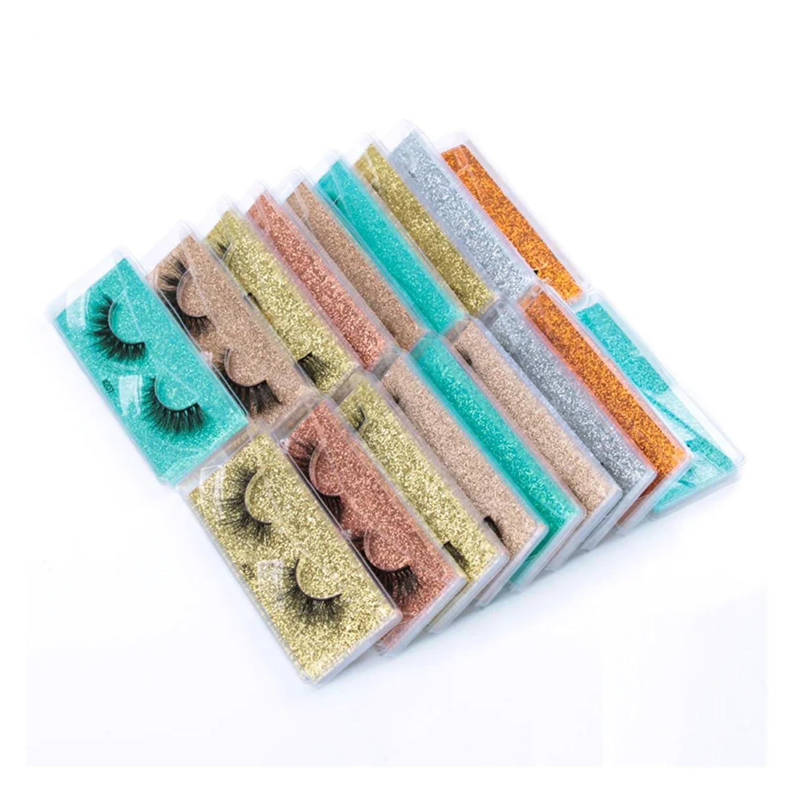 UAMOU 10 50 100 Pairs Natural Fake Eye Lashes Soft Curly Makeup Tools Faux Cils Fluffy Cilios 3D