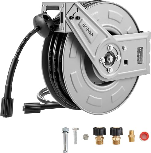 Enrouleur de Tuyau pour Nettoyeur Haute Pression 19,8 m x VEVOR