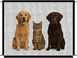 Tela Rede de Proteção Pet Cães Gatos Cercadinho Segurança Portas Janelas Sacadas para Pet Crianças Grade de Proteção Anti-Fuga Resistente Durável Fácil Instalação