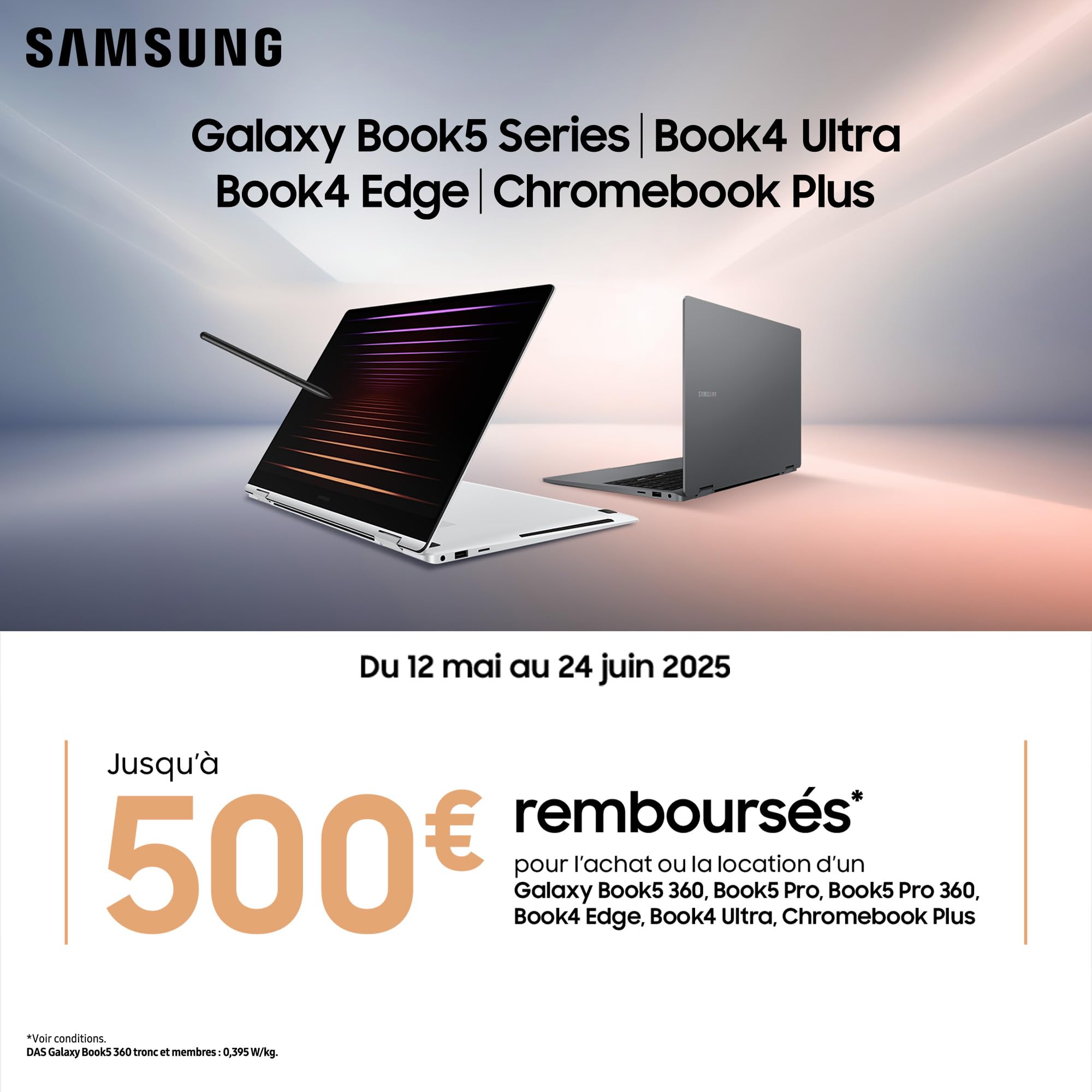 Samsung Galaxy Book5 360 15.6", Copilot+PC, Ordinateur Portable avec IA, Processeur Intel Core Ultra 7, Mémoire 16Go RAM, Stockage 1To, Clavier AZERTY FR, Anthracite