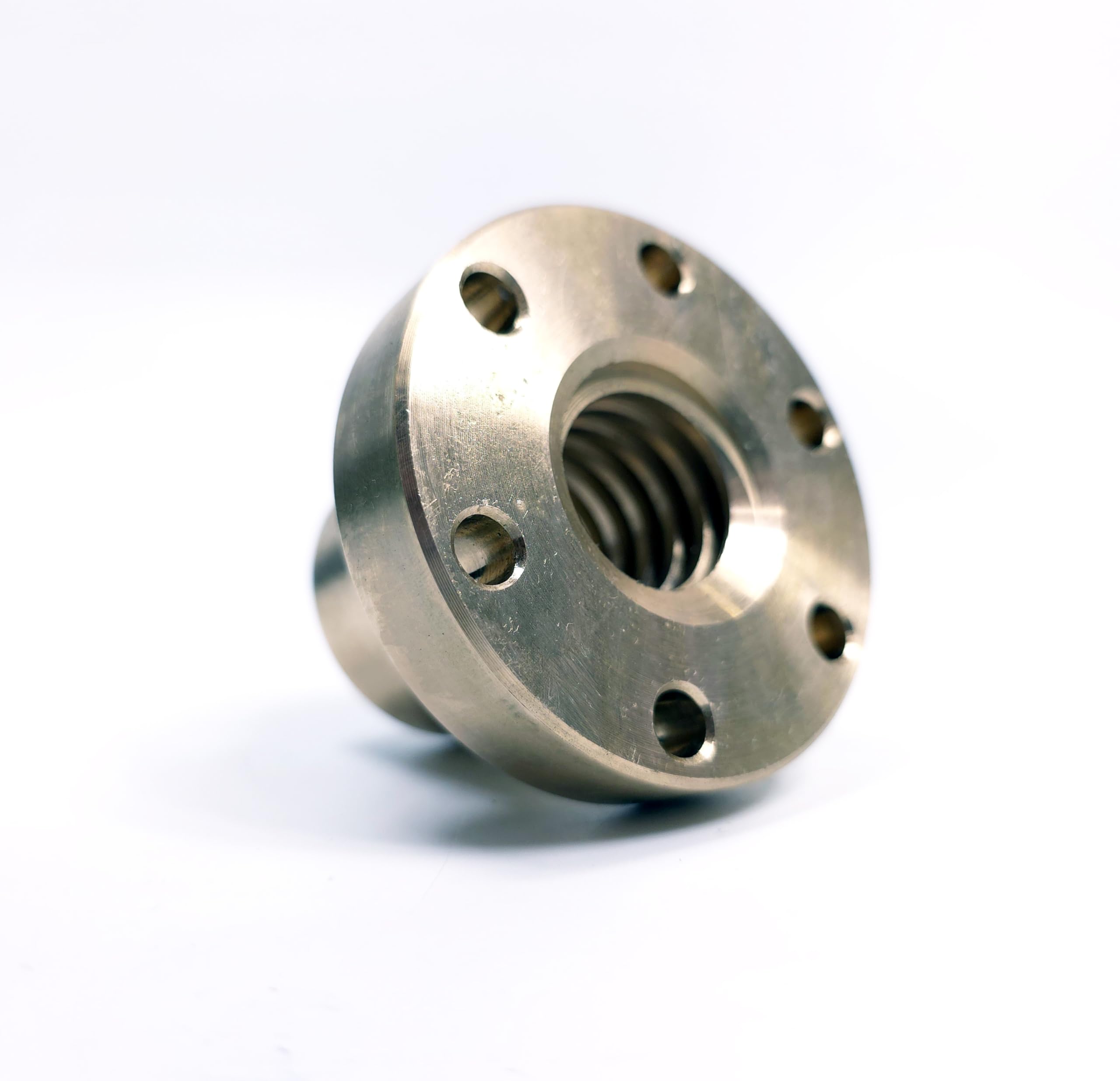 Flanschmutter Links Tr 26x5 Bronze Trapezgewindemutter Marka Ozdowski hochwertige Bronzemutter für Spindelantriebe, Präzisionstechnik