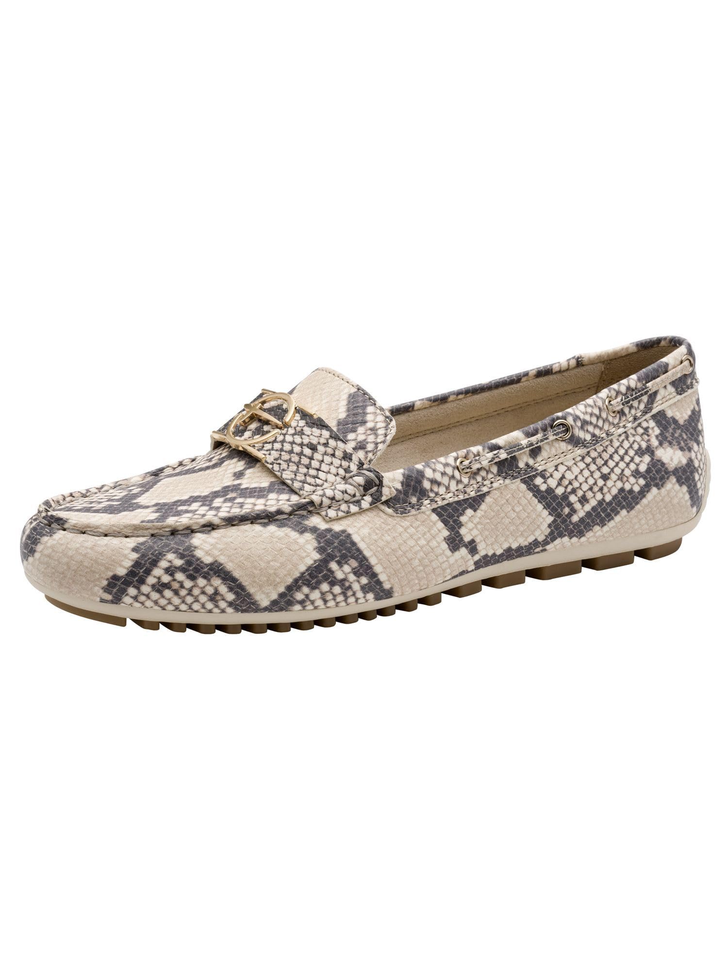 Tamaris Women Moccasin flat Leather beige 5.5 UK