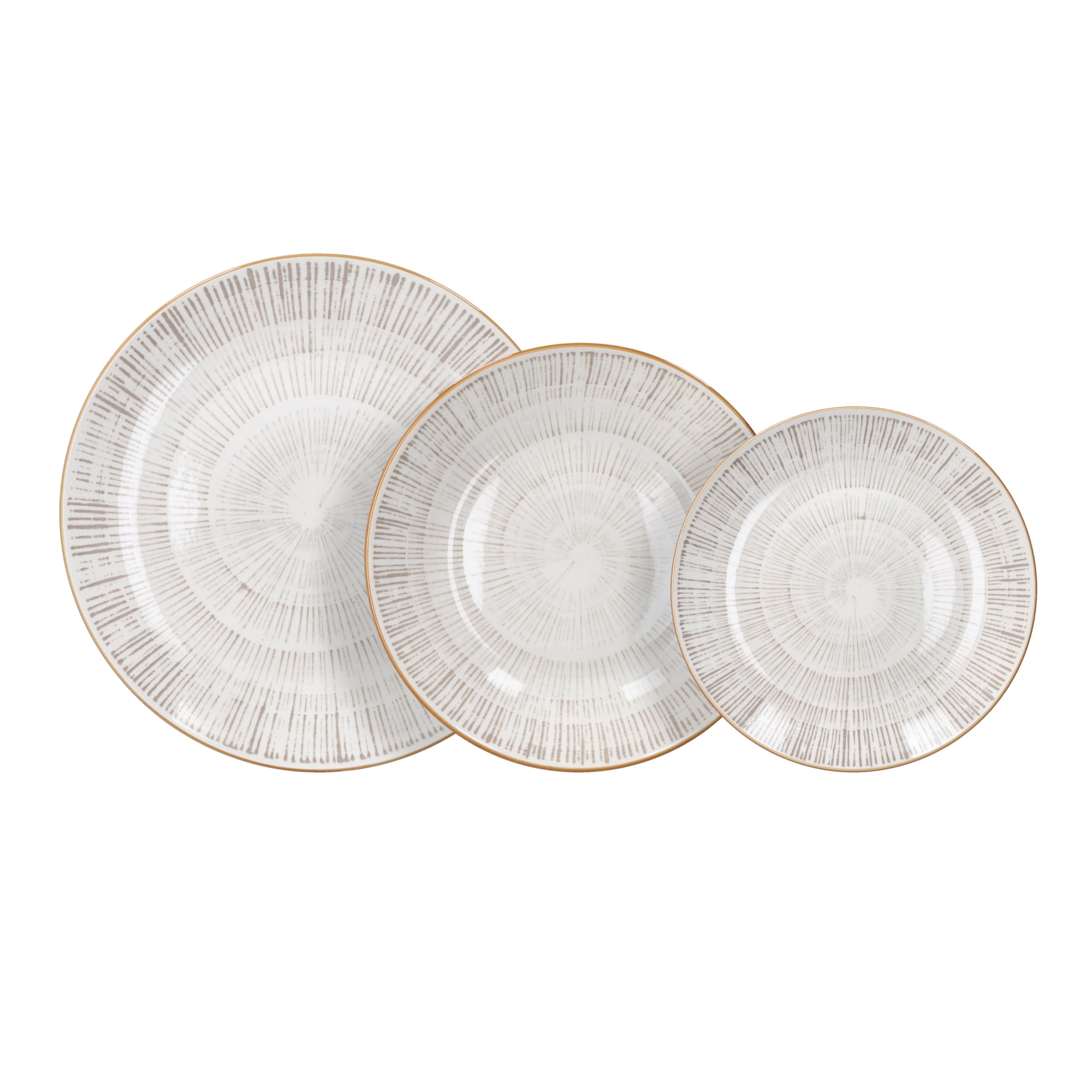 Tognana Virtuo Beige, Servizio piatti per 6 persone 18 pezzi, Porcellana, Beige