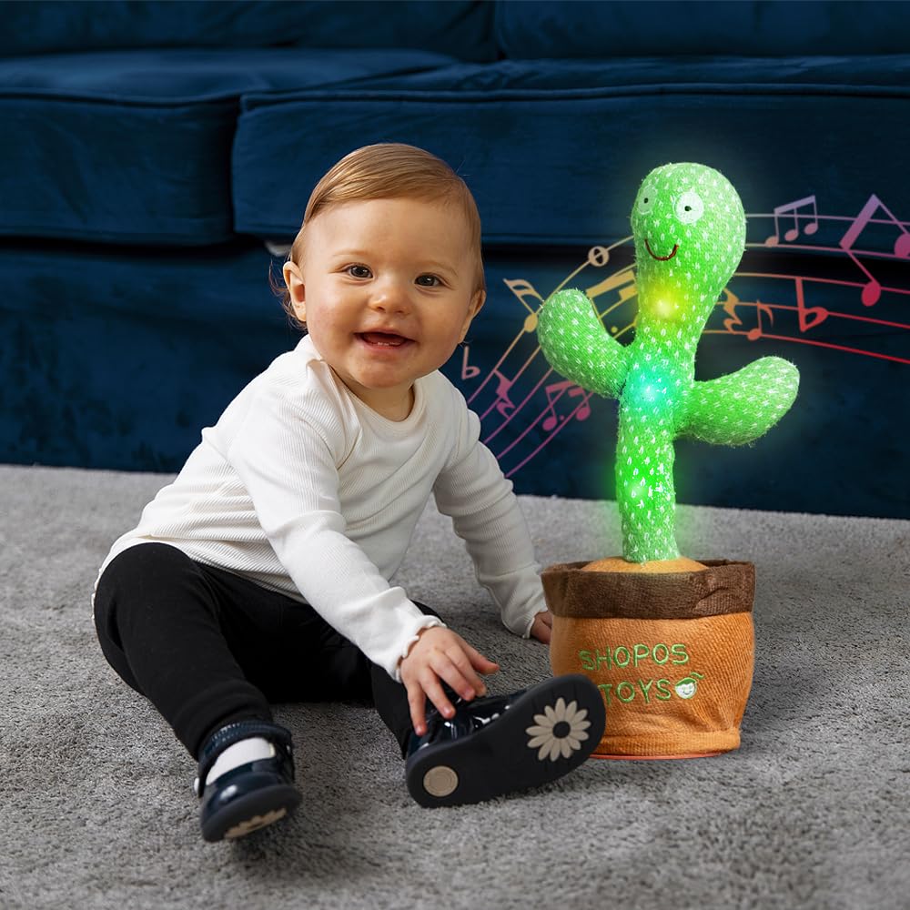 Shopos Tanzender Sprechender Kaktus ORIGINAL DEUTSCHE Version 2025 |  Kinderlieder | Sicheres Spielzeug fr Kleinkinder | Singender Kaktus  Spielzeug Nachsprechen | Kinder Geschenk: Amazon.de: Spielzeug