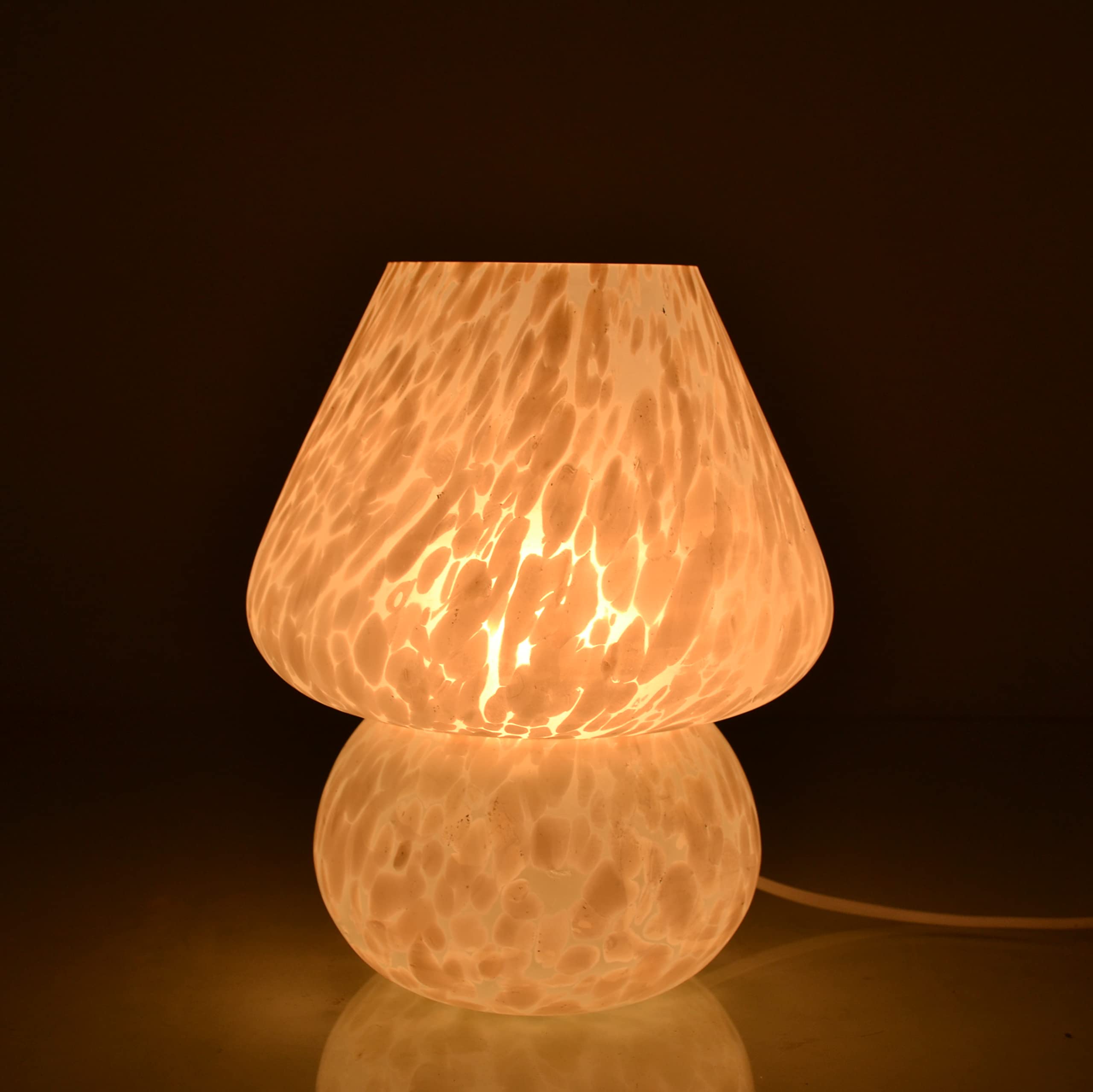 DECENT GLASS Mushroom Lamp in Murano Glass • Bedside lamp • Table Lamp • Made in India• Home Decor (Medium)-image-4