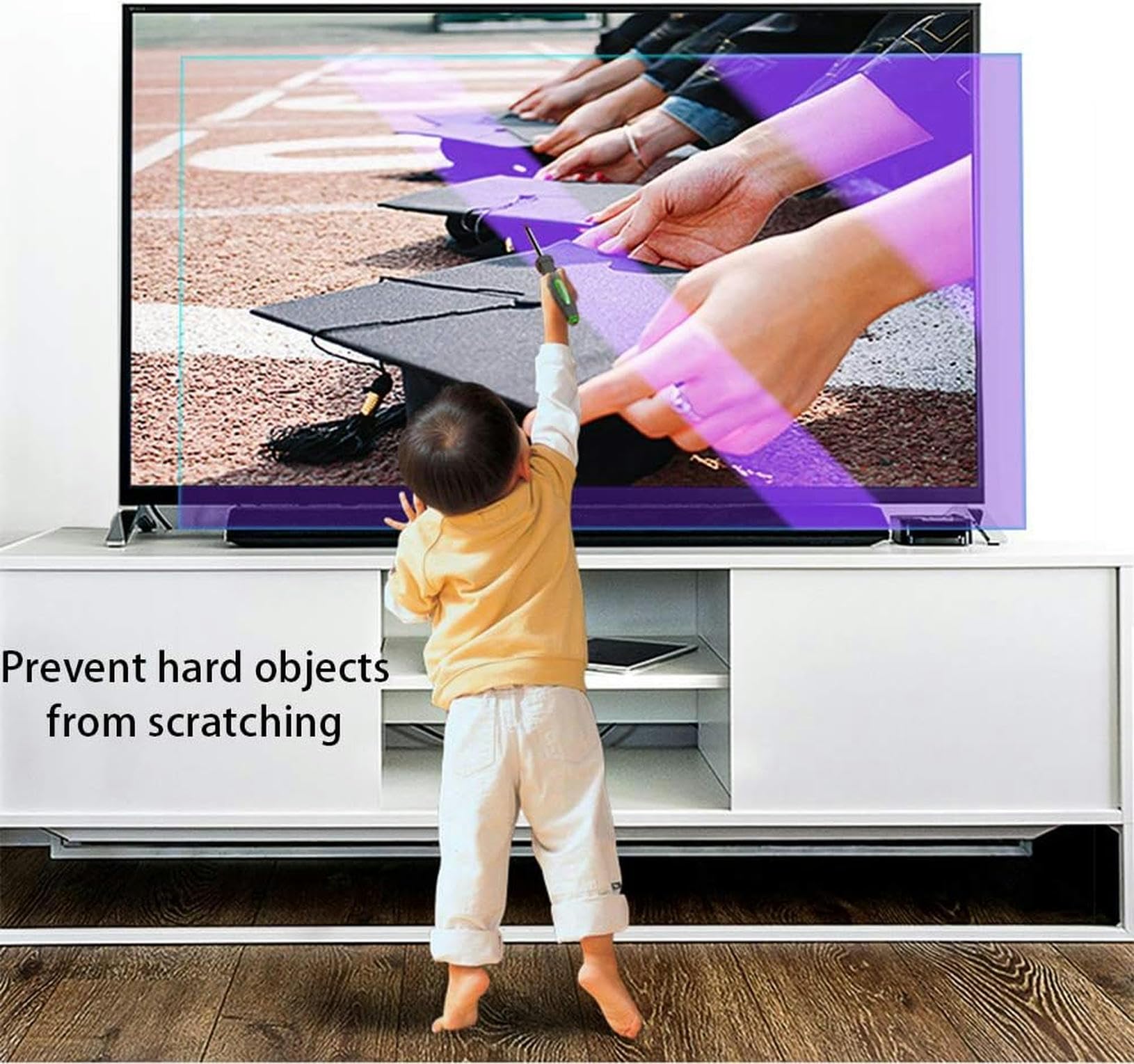 Protezione per Schermo televisivo, Pellicola Protettiva for Protezione Occhi LCD antiriflesso Opaca(50 inch 1101 X 620)