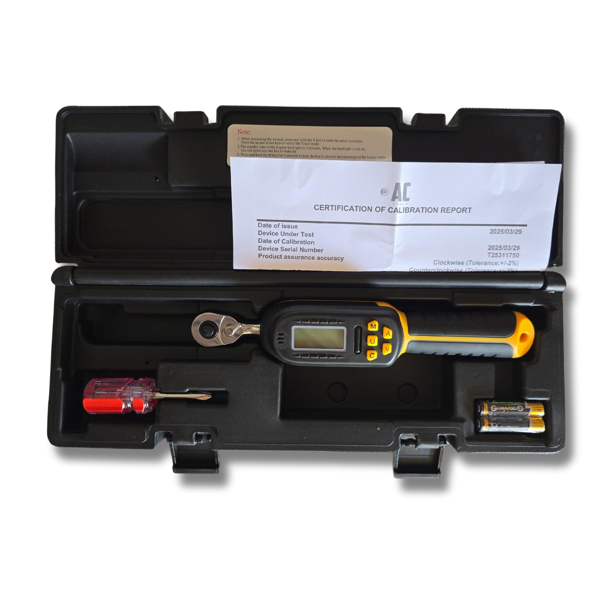 Llave Dinamométrica Digital 1/4'', 1,5-30Nm Moto, Coche, Bicicleta, Precisión de Error ±2% con Zumbador e Indicador LED