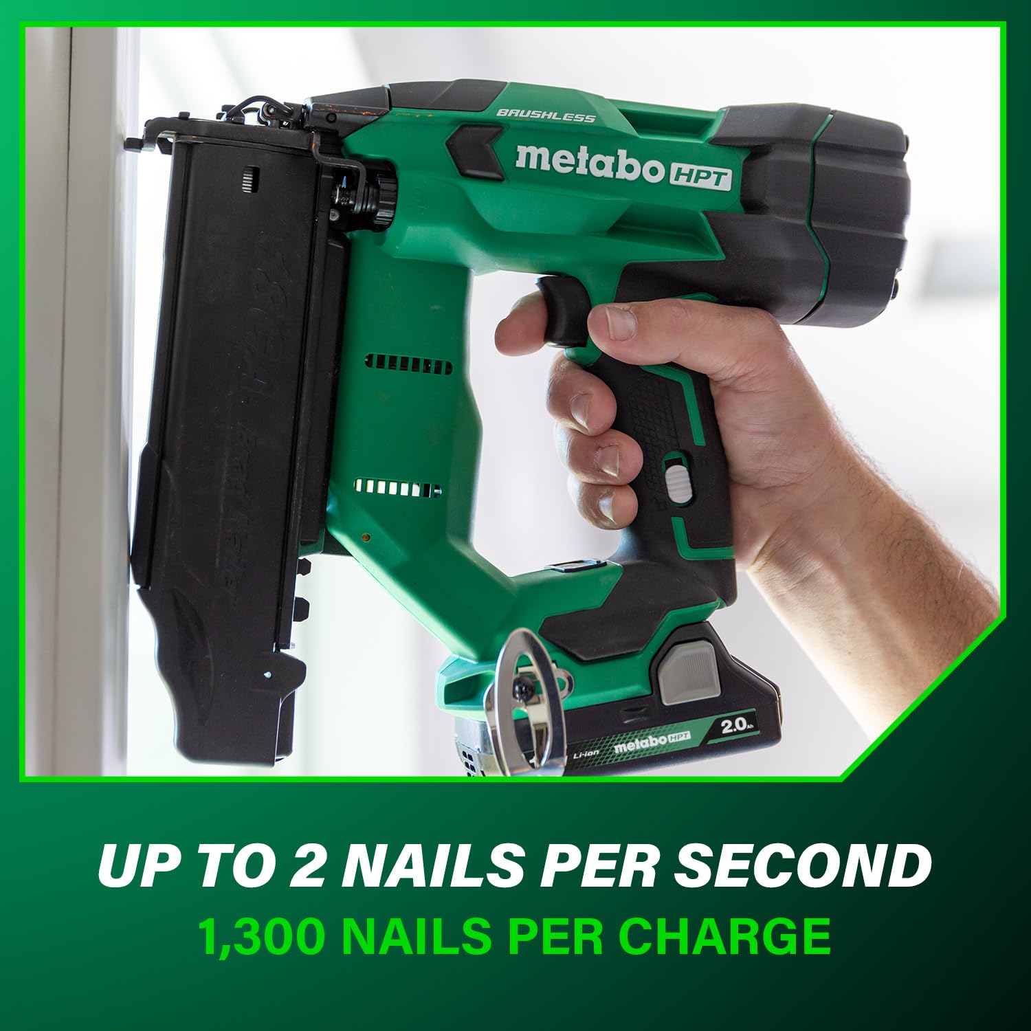 Metabo HPT 18V Brushless Brad Nailer Kit - Cordless Power -10