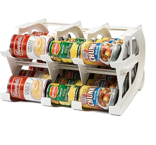 Miniatura 2 de FIFO Mini rastreador de latas para encimera con capacidad para hasta 30 tamaños de latas estándar de 10 a 24 onzas para organización de despensa y