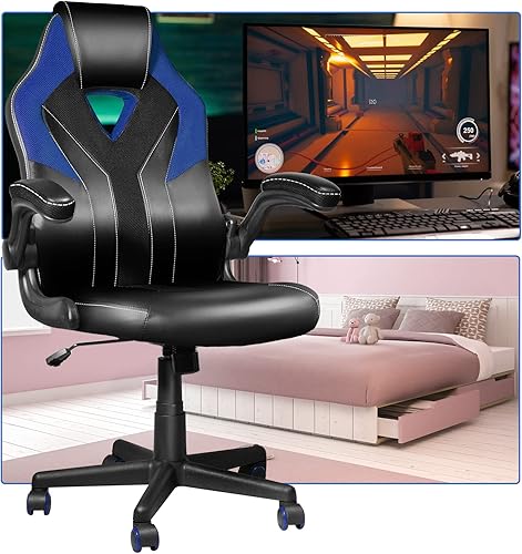 Miniatura 9 de Toszn DT530 - Silla de juegos para computadora con reposabrazos abatibles sillas de videojuegos con altura ajustable silla de oficina ejecutiva de