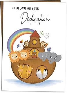 BYANIKA A6 Happy Dedication Card | On Your Dedication Day Cards | Gifts For Boys Girls | Granddaughter Grandson Goddaughter Godson | Son Daughter | Niece Nephew | Baby Boy Girl