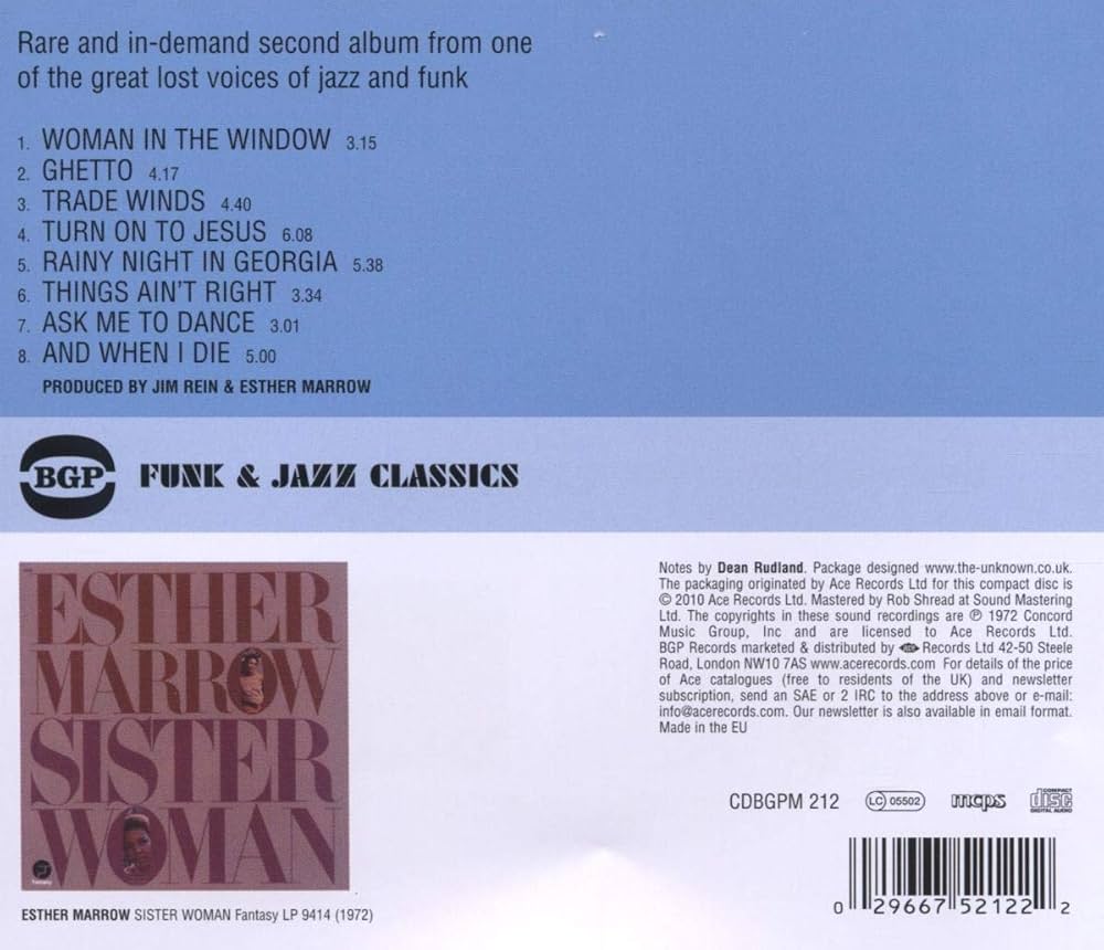 Esther Marrow USオリジナル2枚 Esther Marrow / Sister Woman (LP) / Fantasy 1972 US