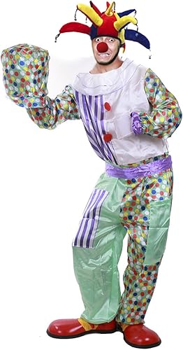 Miniatura 2 de Conjunto de disfraz de payaso y nariz para adultos y niños Halloween Fancy Party Dress Props