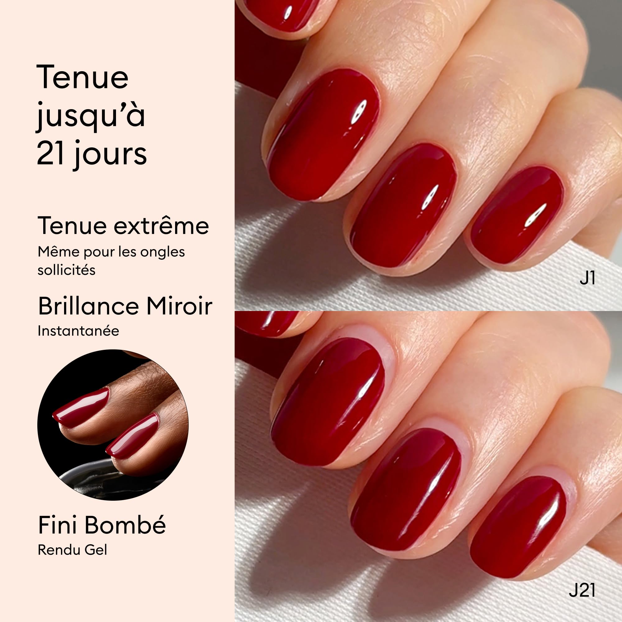 Manucurist Kit Ongle Gel UV Complet Xtrem Flash Poppy Red & Hortencia – Vernis Semi Permanent Longue Tenue 21 Jours – Top Coat Semi Permanent, Lampe LED 36W, Base, Dissolvant Pinces, 2 Vernis à Ongles