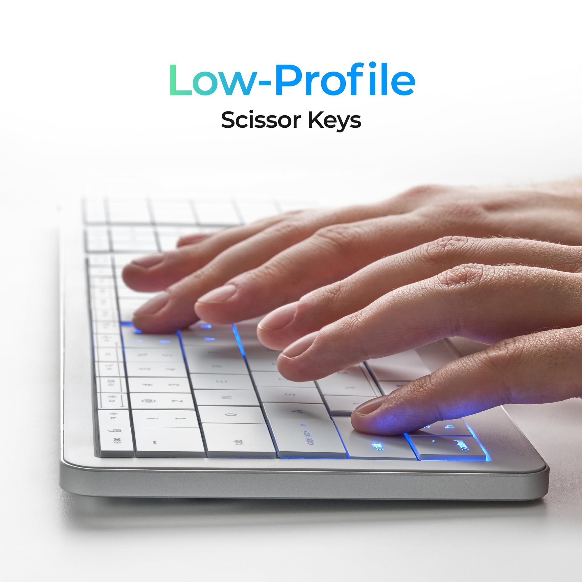 CLVX 1 Mac | Wireless Keyboard with Trackpad | Silent Bluetooth