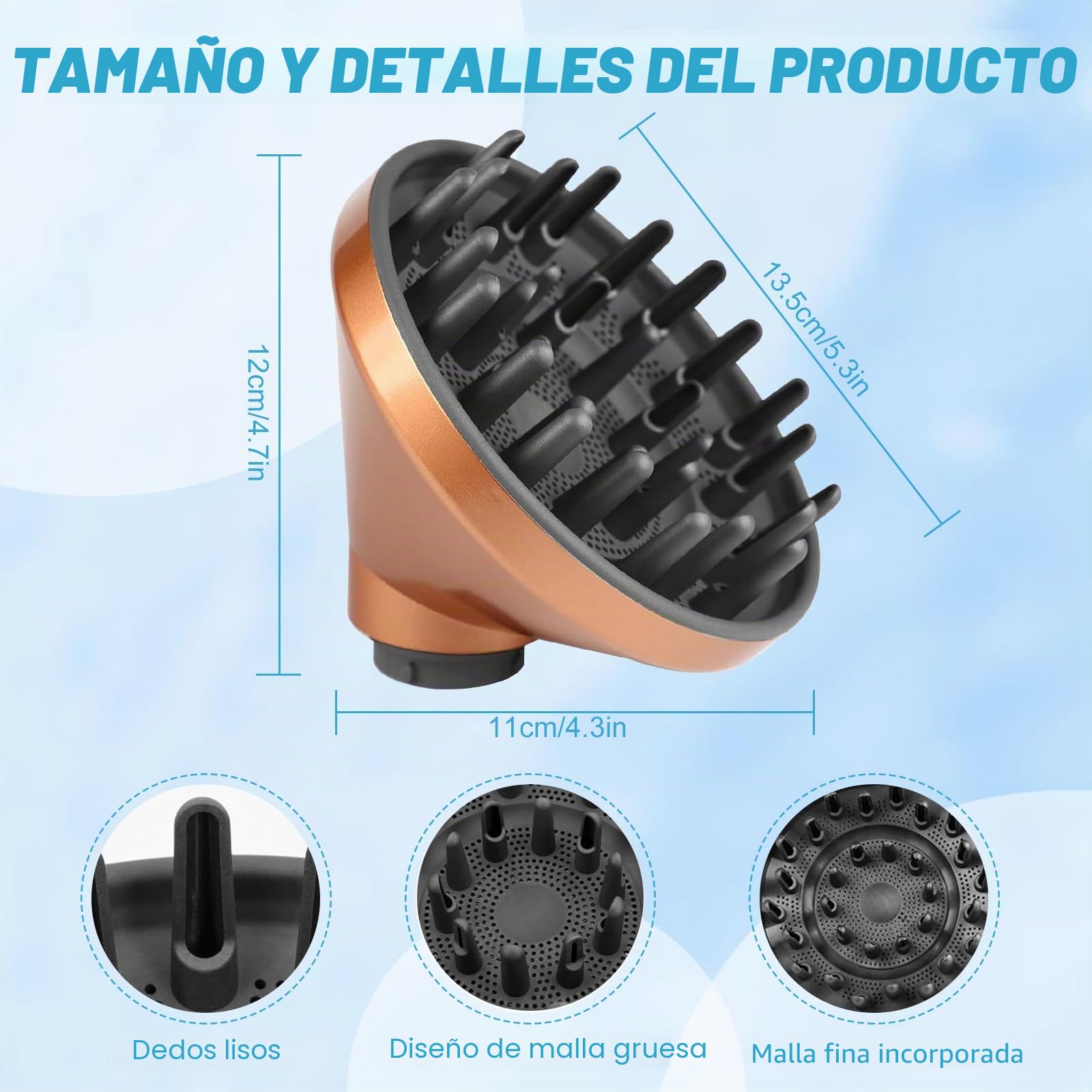 Boquilla difusora para Dyson para Airwrap, accesorio difusor actualizado para Dyson Airwrap HS05 HS03 HS01, boquilla difusora para secador de pelo, convertible para Dyson Airwrap Styler en secador de
