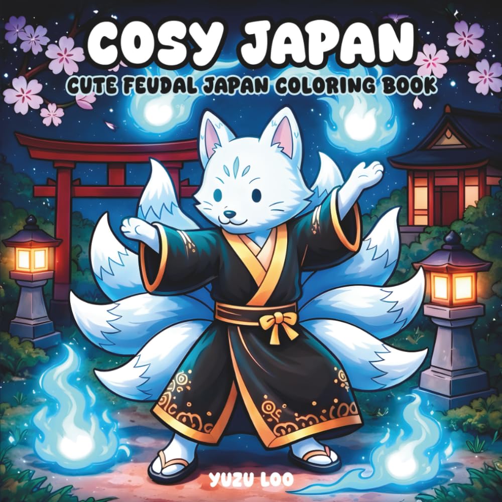 Cosy Japan : Cute Coloring – 40 Cosy Drawings, Bold Line and Easy