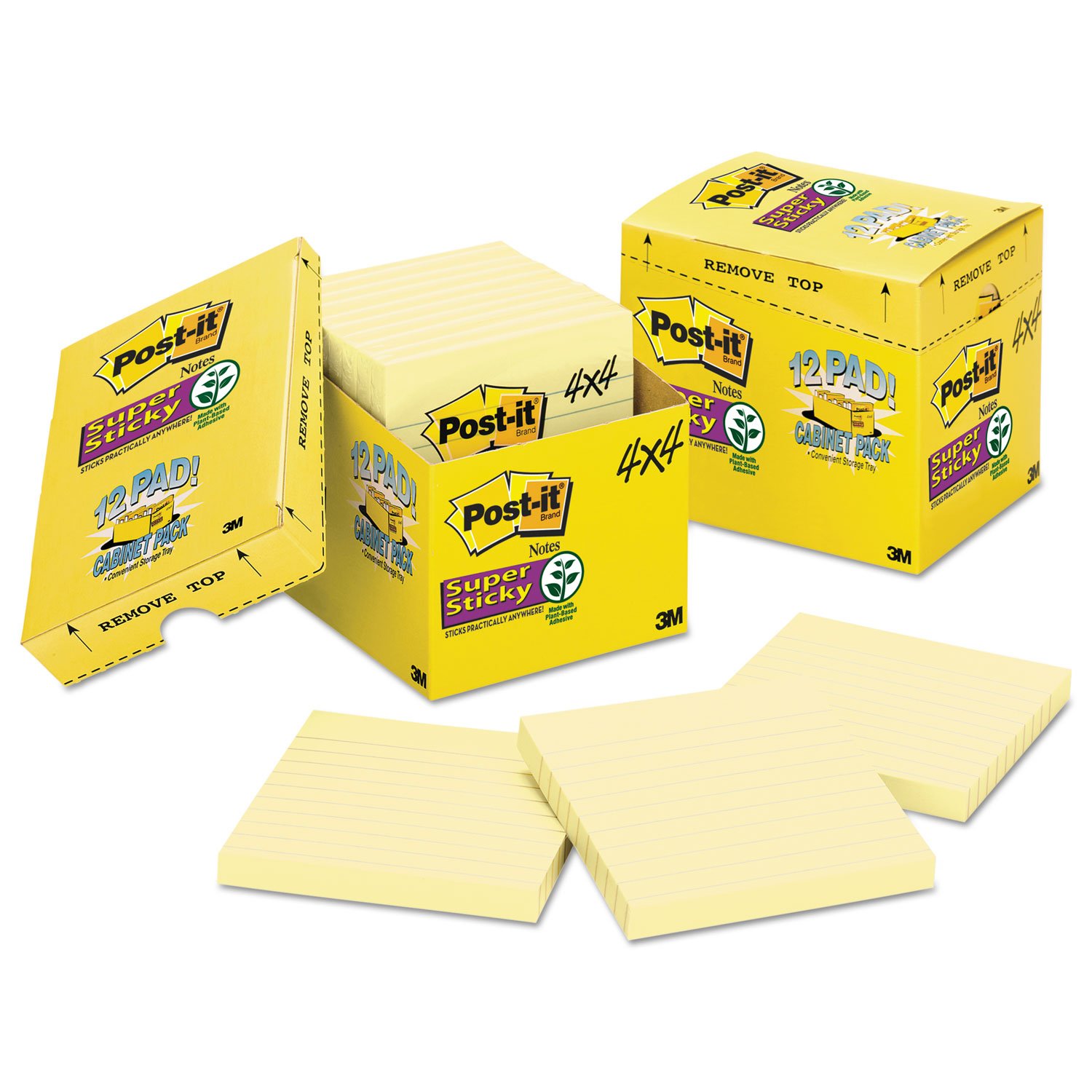 Amazon.com : Post-it 67512SSCP Canary Yellow Note Pads