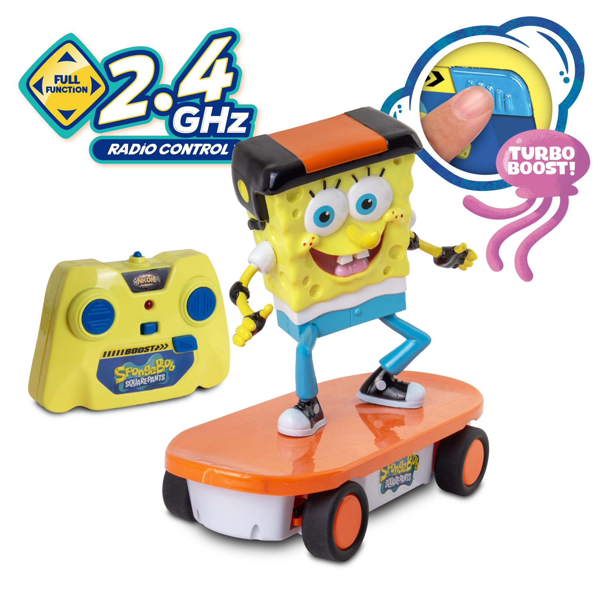 Amazon.com: NKOK Spongebob 2.4GHz Skateboarder R/C Vehicle; Full