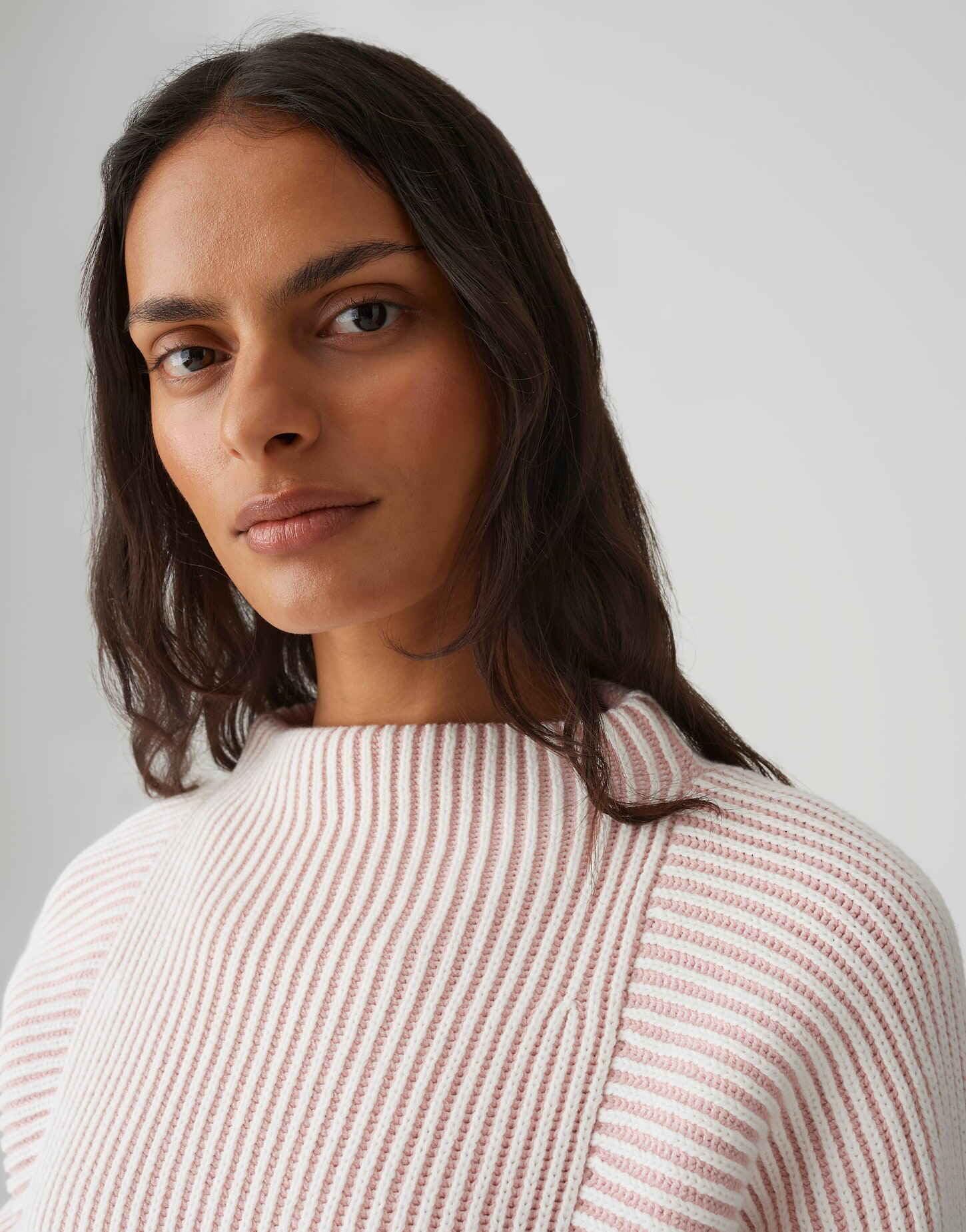 OPUS Damen Pullover | POZOLI Regular Pullover mit dynamischen Streifenstrick