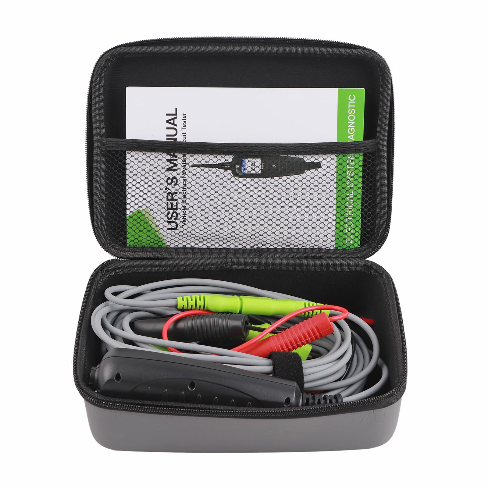 Testeur de circuit, sonde de tension automobile P100 et outil de diagnostic électrique avec câble d’extension de 32,8 pieds, pour contrôler alimentation, masse et continuité