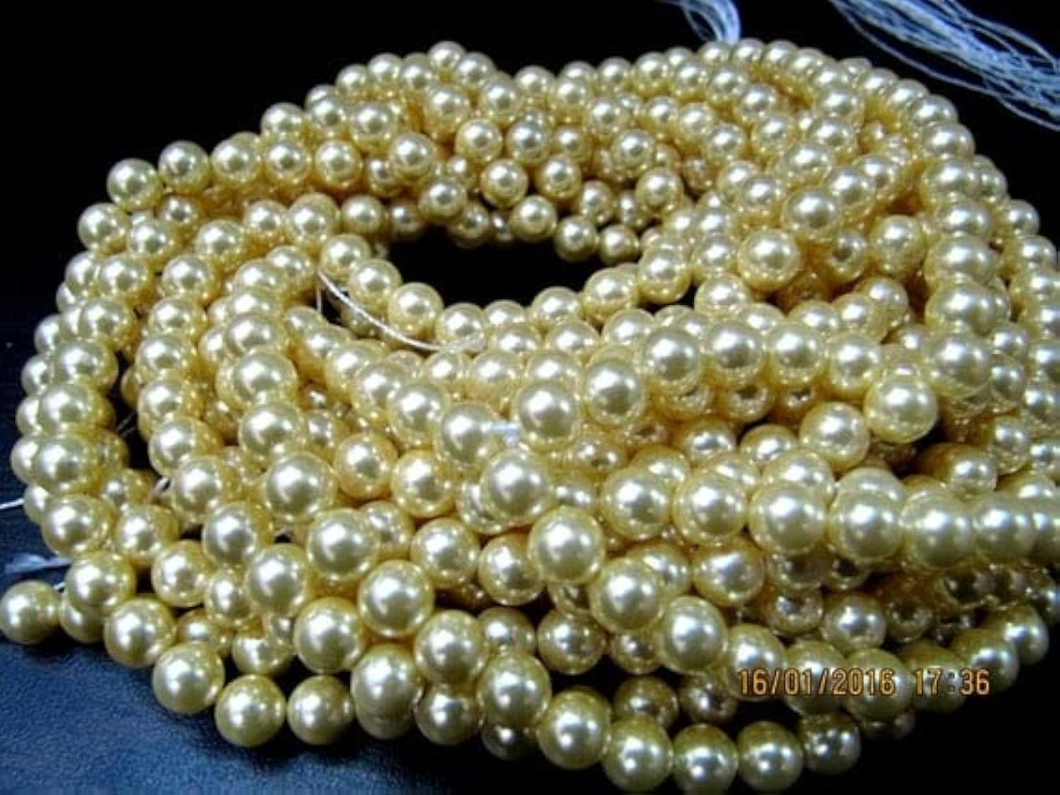 Perles de culture rondes dorées 6-7mm LKBEADS : finissez vos colliers sans perles dépareillées