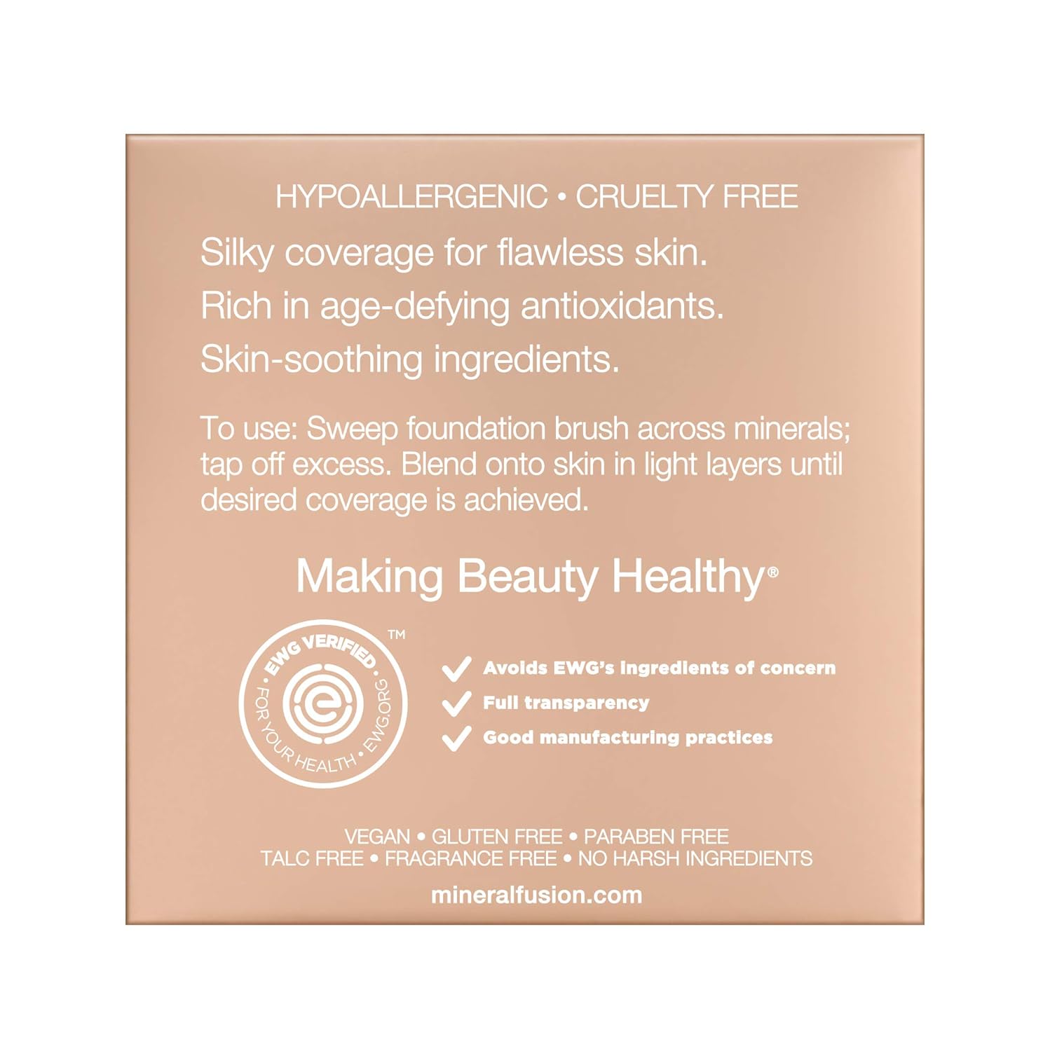 Mineral Fusion Pressed Powder Foundation, Warm 6, 0.32 Ounce (Pack of 2)