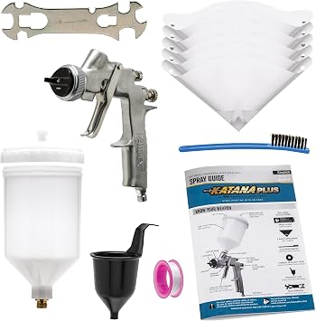 Katana Plus HVLP KAT9000 1.3 Nozzle Spray Gun by Airrex for Anest Iwata for Automotive, Cabinets, Wall, Murals, Canvas, DIY, Woodworking and Home Improvement