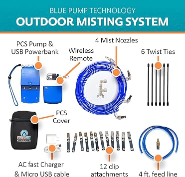 EXTREMEMIST Portable Misting System and Water Container Bundle