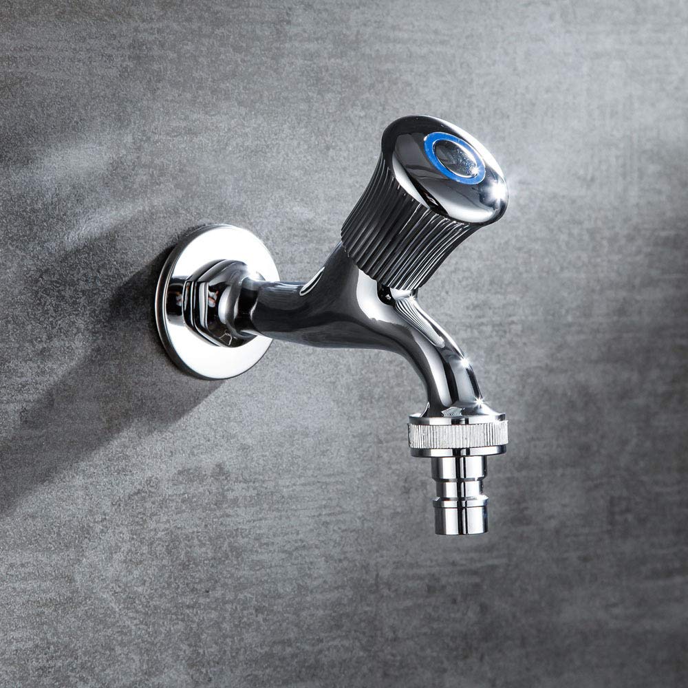 ZYCHSJXA Wall Bottle Tap Bibcock Brass Decorative Outdoor Garden Faucet Washing Machine Mop A