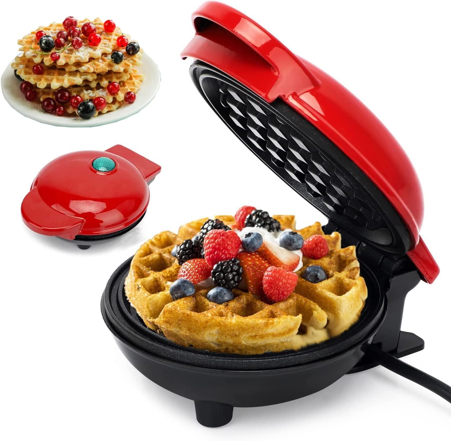 Aksh Enterprise Mini Waffle Maker Machine 3 In 1 For Home Kitchen Appliances For Home Kitchen Items Gift Non-Stick Surfaces4 Inch,Perfect For Breakfast,Dessert,Sandwich,Pan Cakes,Paninis/Other Snacks-image-28