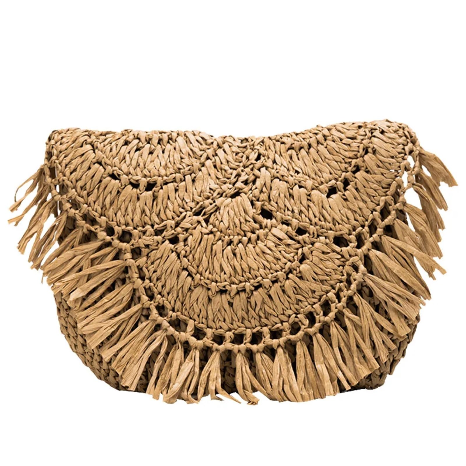 Bolso de Hombro Tejido Paja