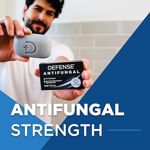 Miniatura 2 de Defense - Jabón antifúngico medicado en barra  Tratamiento intensivo de hongos para pies de atleta, tiña, picazón y infecciones fúngicas de la piel